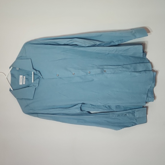 Clavin Klein blue button up shirt - Picture 1 of 5